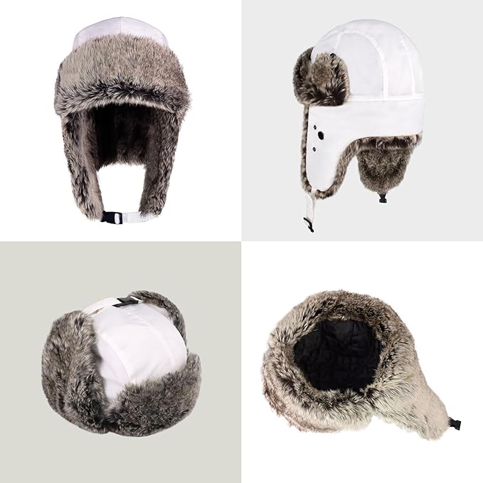 CHOK.LIDS Waterproof Winter Trappers Unisex Premium Strength Ushanka Ear Flap Chin Strap Cold Weather Outdoor