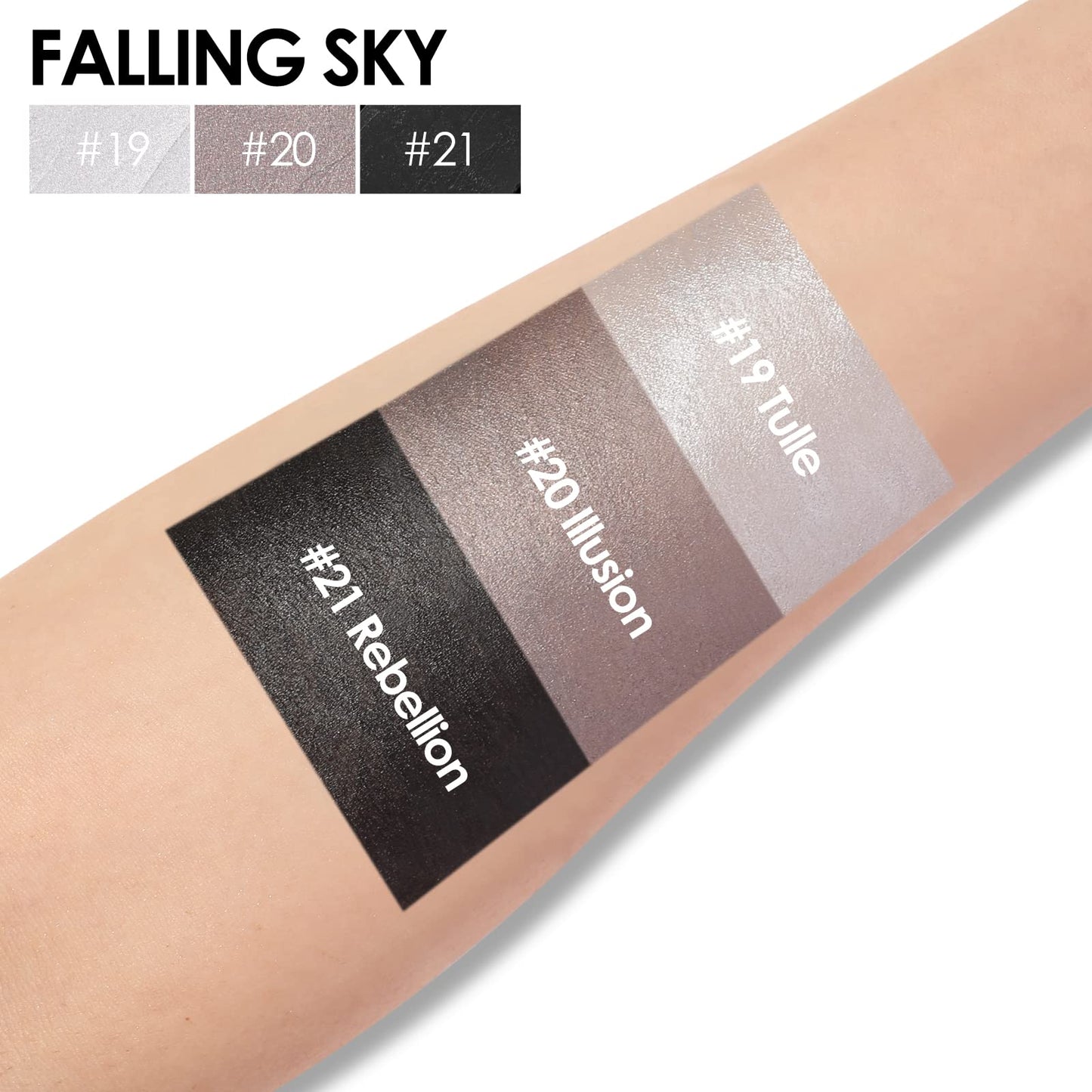 FOCALLURE 3 Pcs No Crease Eyeshadow Sticks,Shimmer & Matte Eye Shadow Crayon with Blending Brush,Smooth Cream Highlighter Pen,Lo