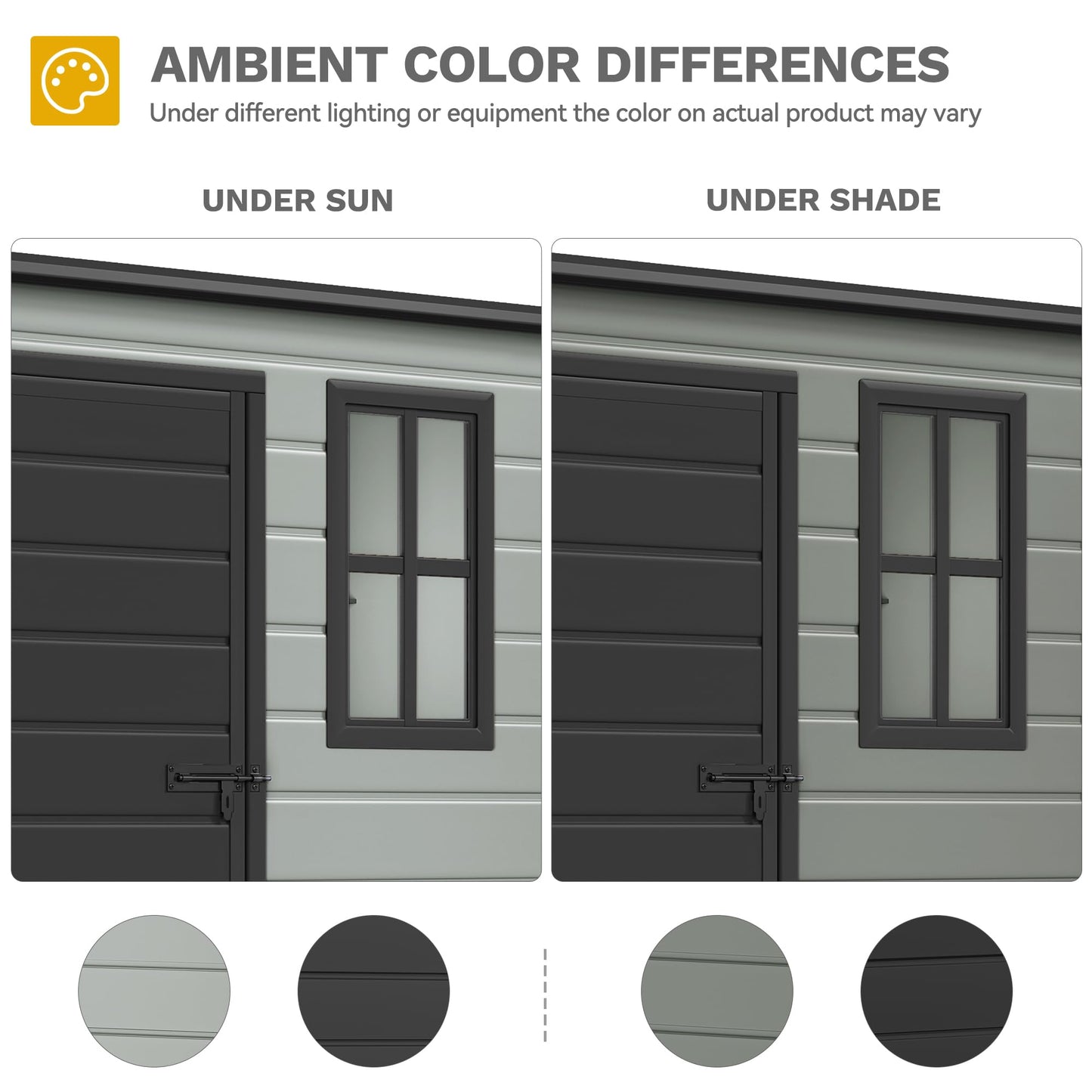 DWVO 5x3 FT Outdoor Storage Shed with Reinforced Floor, All-Weather Resin Storage Shed with Lockable Door & Window, Waterproof Plastic Tool Storage for Garden, Backyard, Patio, Lawn,Blue-Gray+Black