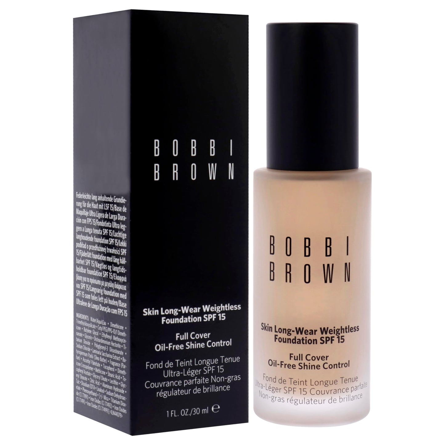 Bobbi Brown Weightless Skin Foundation SPF 15 | Oil-Controlling, 24-Hour Hydrating Foundation, Medium Coverage| Natural Matte Fi