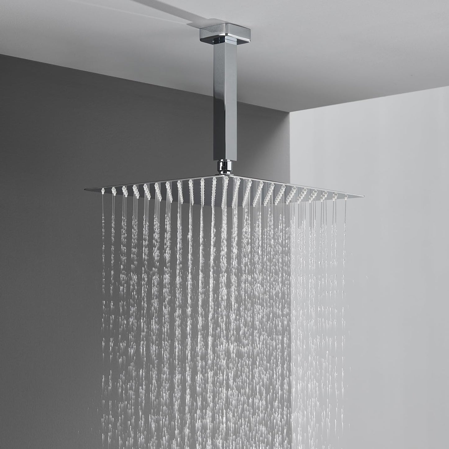 Artiqua Shower System 12 Inches Rain Shower Combo Set Chrome Ceiling Mount Shower Faucet Bathroom Faucets with Rainfall Shower Head and Hand Shower
