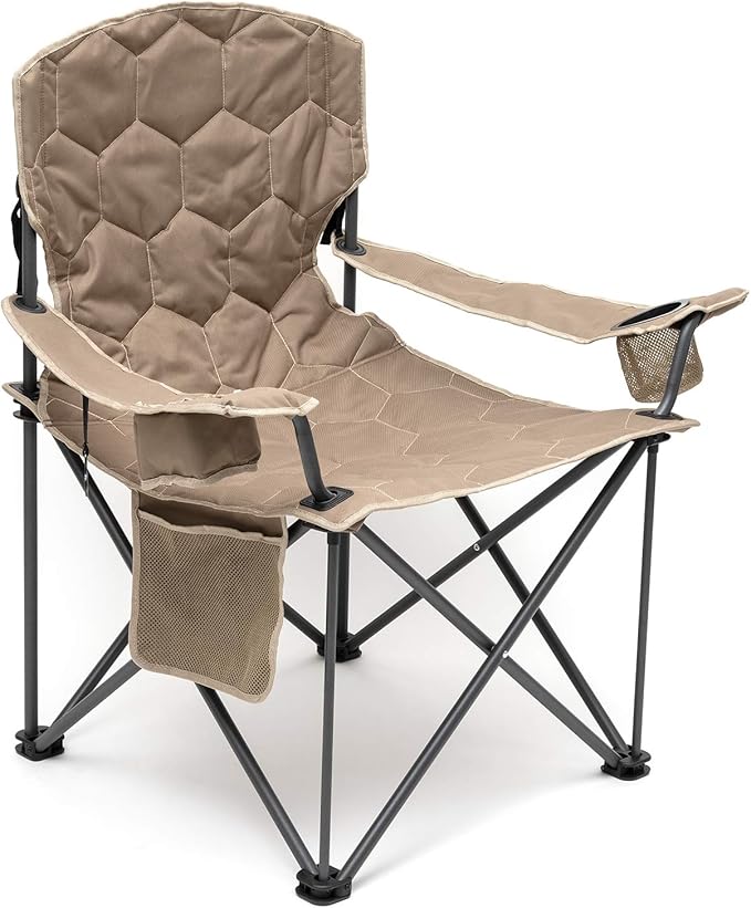 SUNNYFEEL XXL Oversized Camping Chair Heavy Duty 500 LBS for Big Tall People Above 6'4 Padded Portable Folding Sports Lawn...