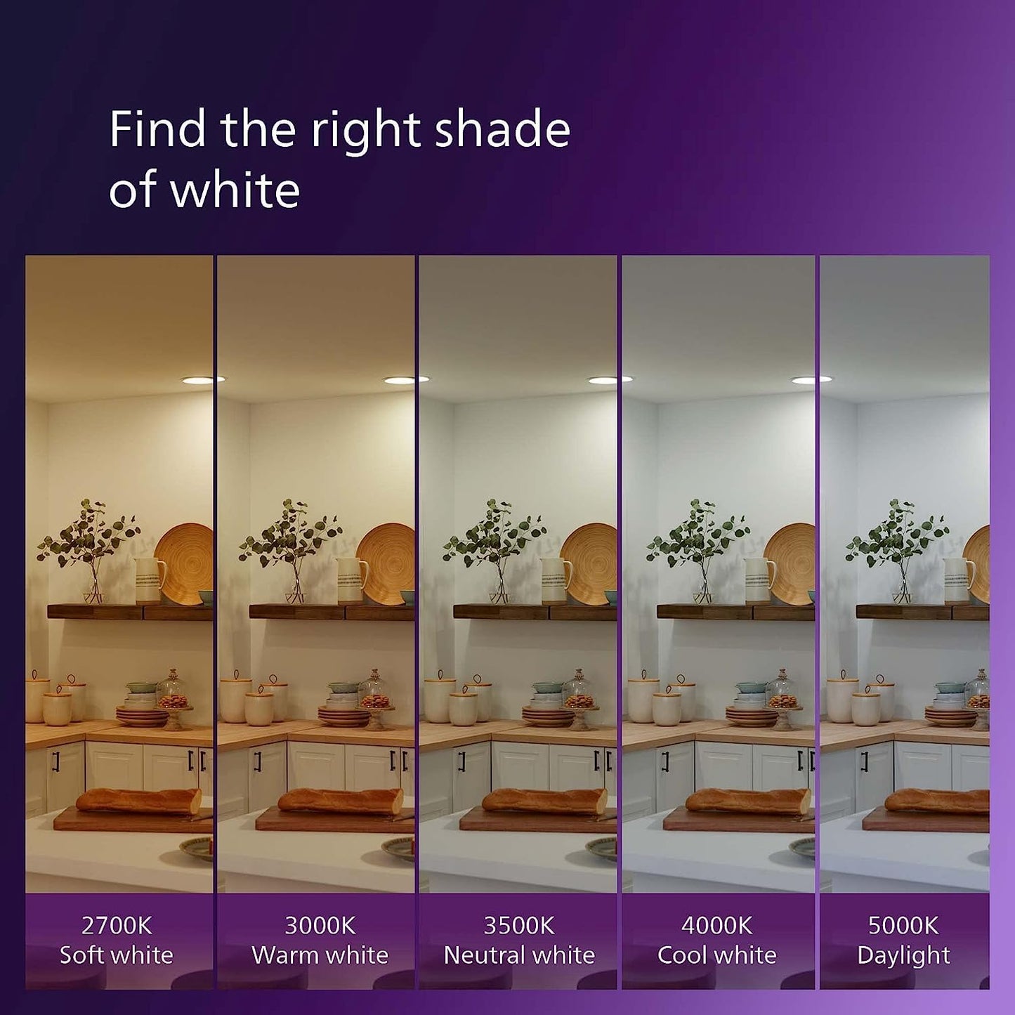 PHILIPS LED 40W A19 4-Pack Basic Soft White (2700K) 450 Lumen (6.5W = 40W) Frosted Flicker-Free Light Bulbs
