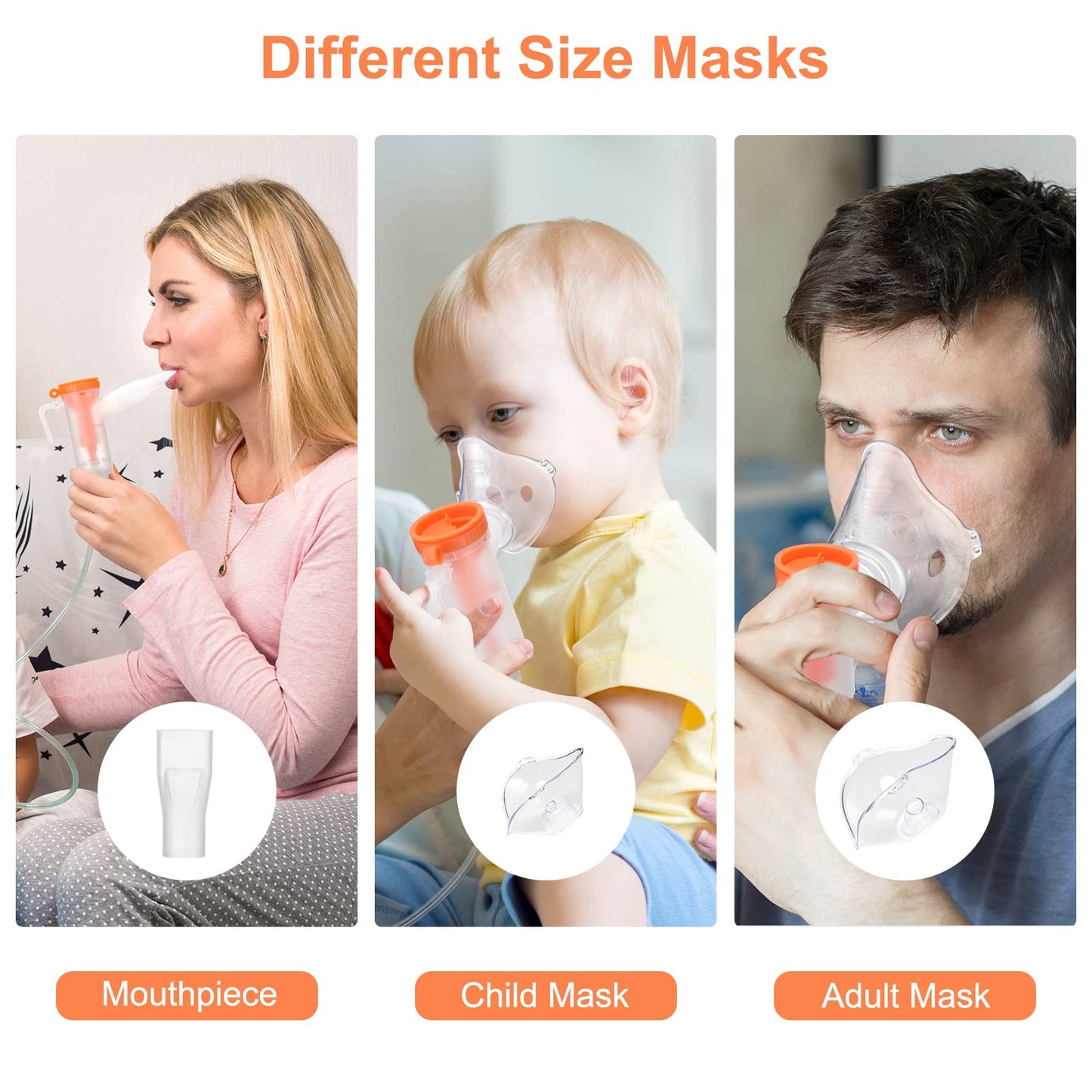 Portable Compressor Nebulizer - Personal Nebulizer Machine for Adults and Kids - Jet Nebulizers Cool Mist Steam Inhaler Nebulizer with 1 Set Accessories