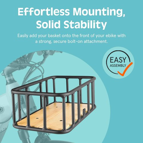 Retrospec Tote Ebike Basket Lightweight, Aluminum Front Basket for Electric Bikes