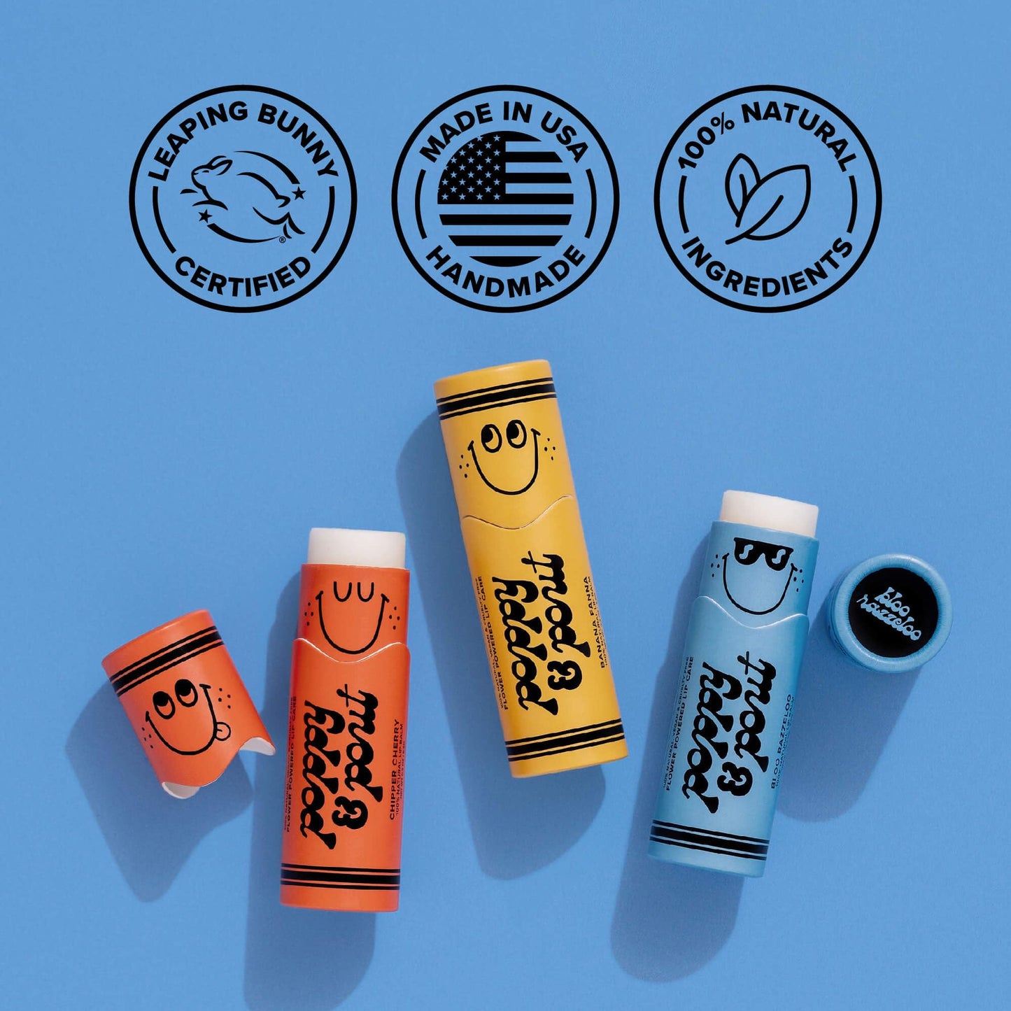 Poppy & Pout Kids Jumbo Lip Balm | All Natural Lip Balms & Moisturizers | Hydrates with Beeswax, Vitamin E, Organic Coconut Oil