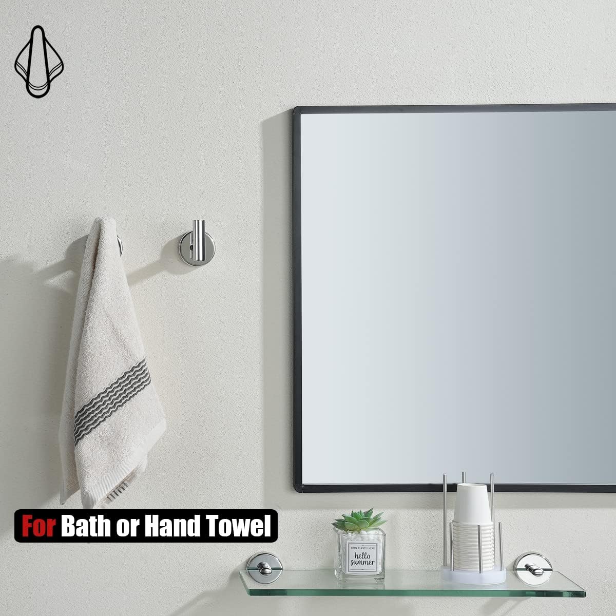 JQK Bathroom Hardware Set Chrome, 5-Piece Bath Accessories Set Polished Chrome Wall Mount Includes 24 in Towel Bar, 7 in Towel Ring, Toilet Paper Holder, 2 Towel Hooks, BAS165-CH