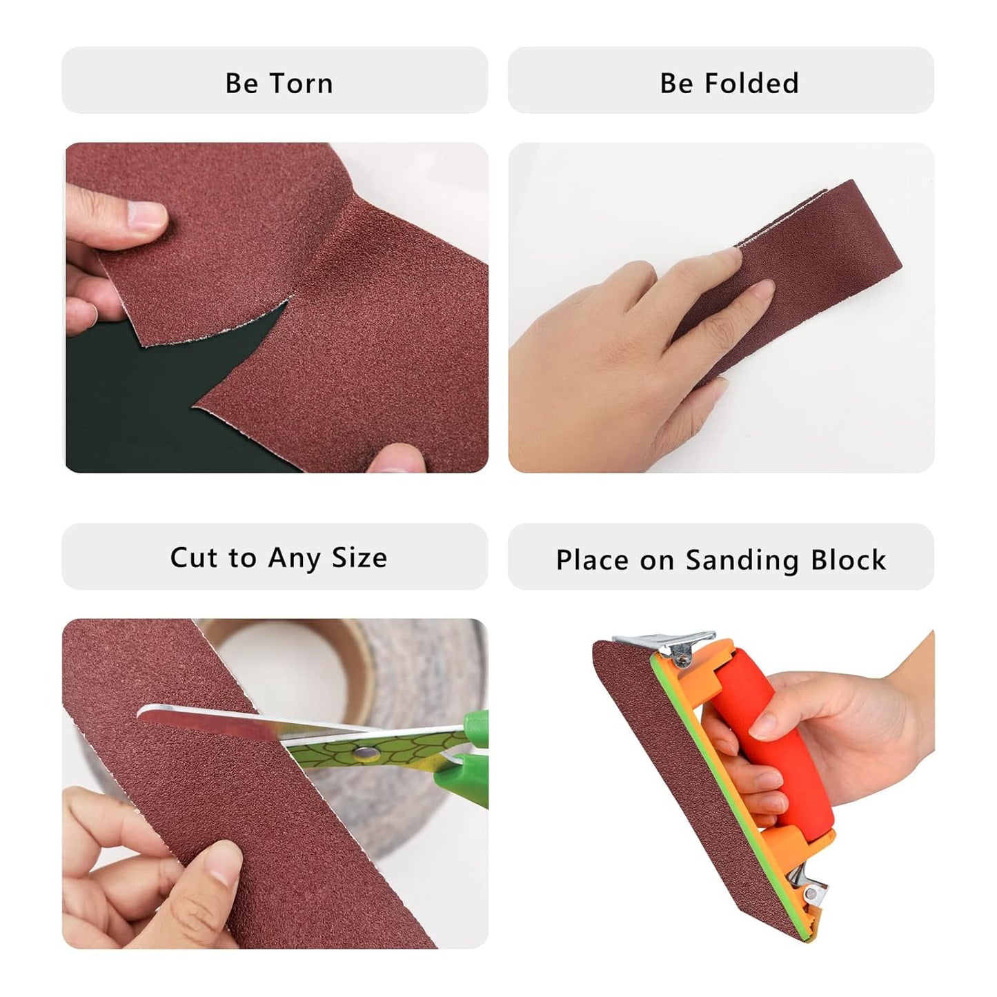 600 Grit Sandpaper Roll, 3 Inch x 49 Feet Emery Cloth Roll Aluminum Oxide Abrasive Paper Roll Continuous Sandpaper for Metalworking, Woodworker, Furniture Repair, Sanding Automotive Plumbing