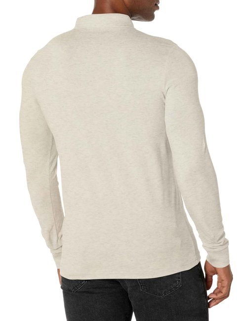 BOSS Square Patch Logo Slim Fit Long Sleeve Polo Shirt