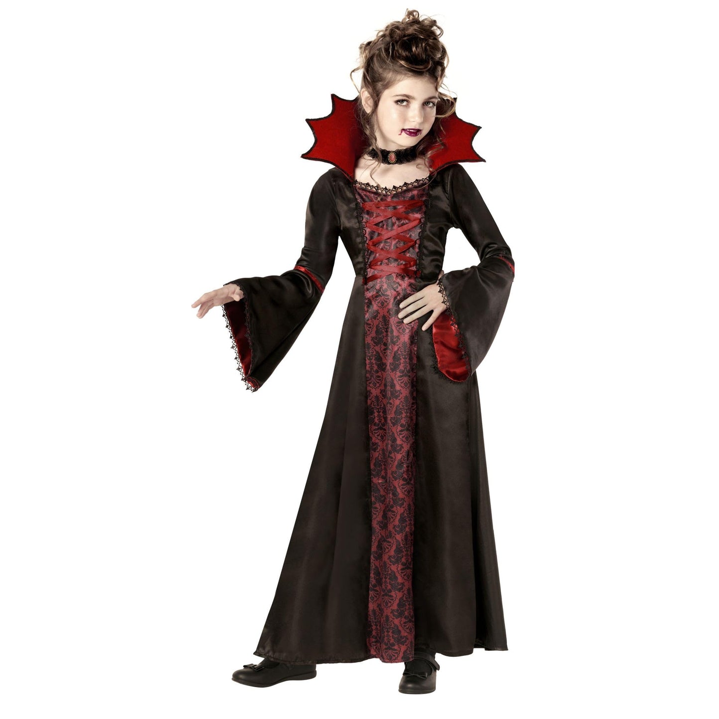 Morph Vampire Costume for Girls - Scary Kids Halloween Vampire Outfit - Spooky Girls Dress Up Costume, Small