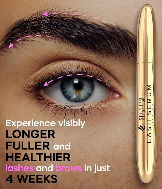 Stacy Lash Growth Serum (0.17fl.oz / 5ml) | Eyebrow & Eyelash Enhancing Serum for Natural Lashes & Brows