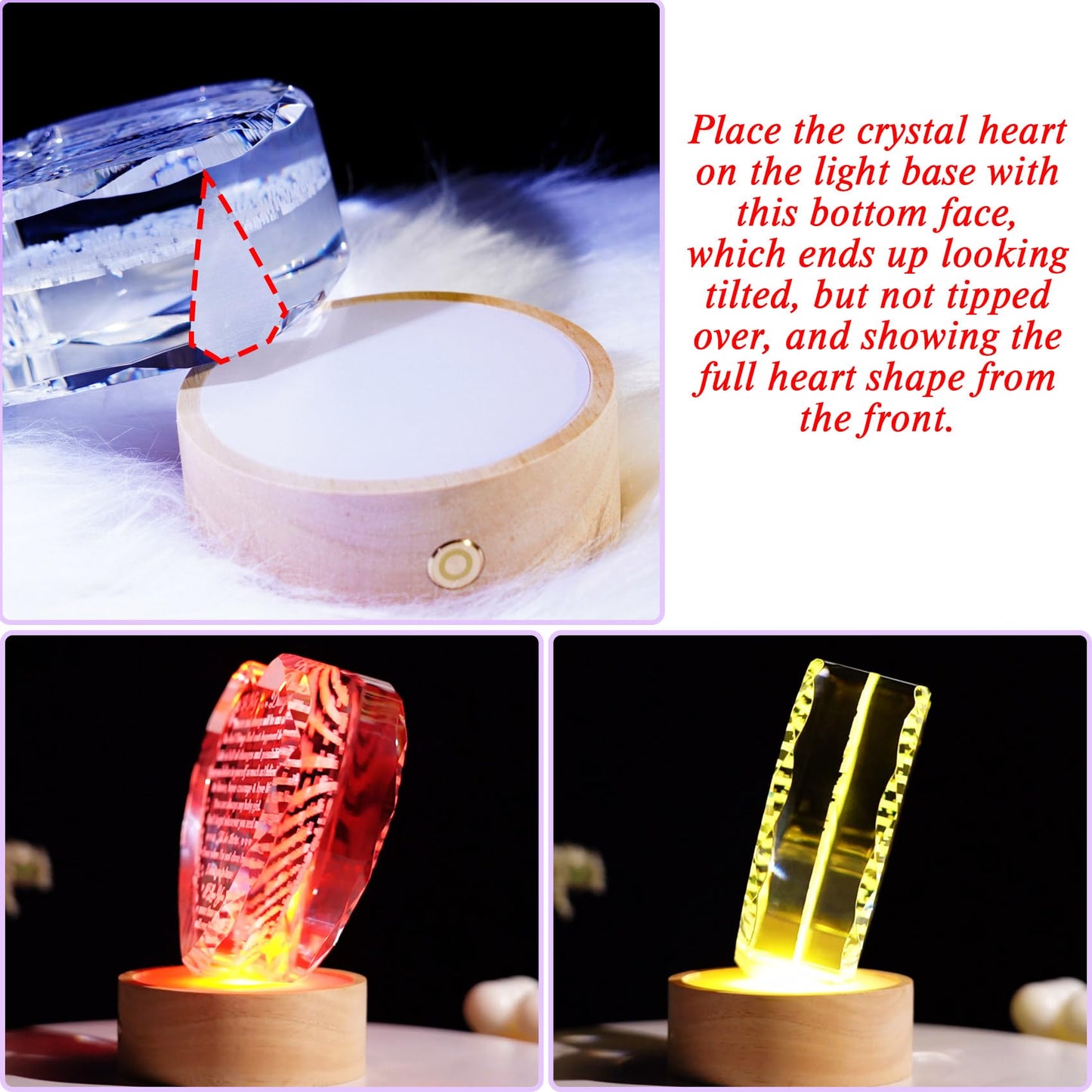 YWHL 50th Wedding Anniversary Crystal Gifts for Parents, Romantic 50 Year Wedding Anniversary Heart Keepsake Gifts for Couple, 50 Years of Marriage Gift for Wife Husband