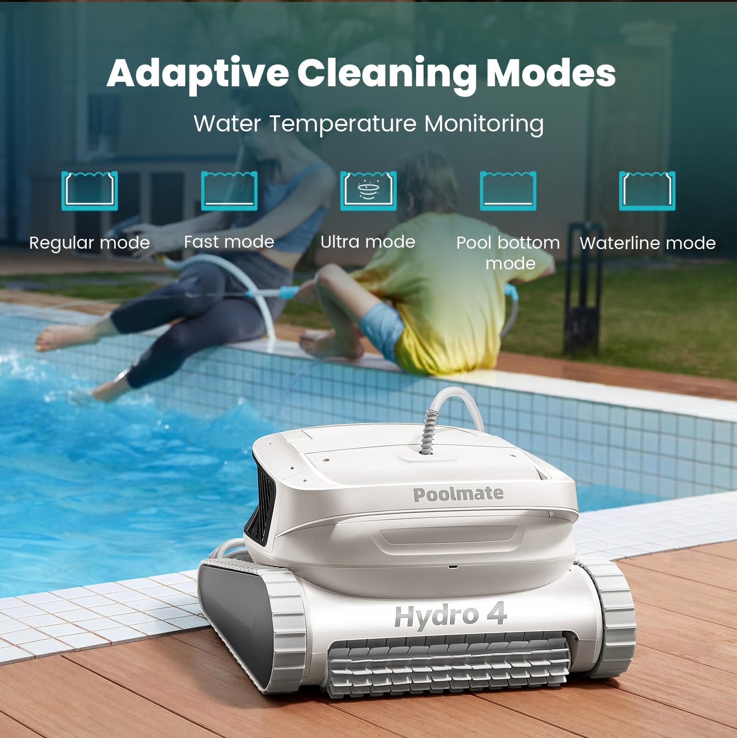 Chasing Hydro 4 Cordless Pool Vacuum for Inground Pools | 210-Min Battery Pool Robot for Floor, Wall & Waterline Cleaning | Smart App Control | 5070 GPH Suction Perfect for Pool Opening Season