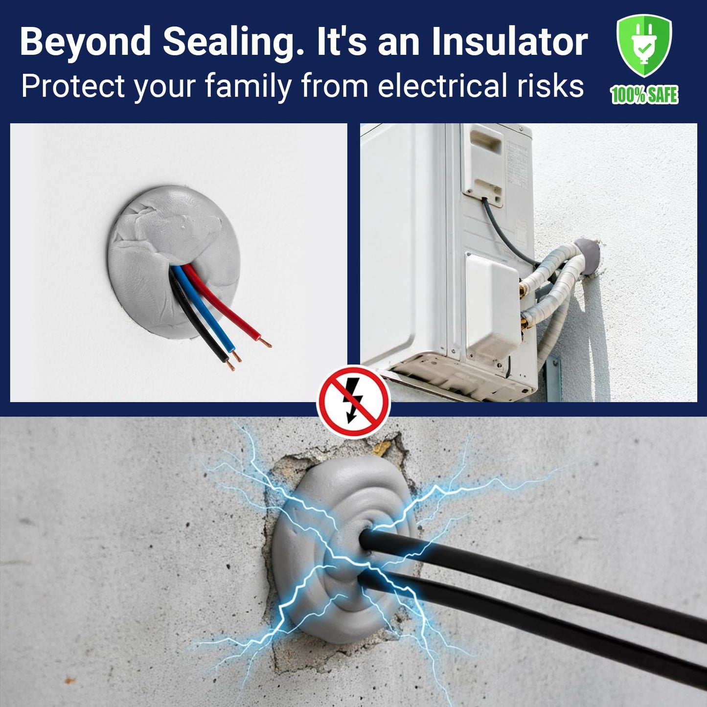 Leopong Moldable Waterproof Silicone Putty for Bathroom Wall & Pipe Gaps, Reusable & Pliable Repair Sealant (Light Grey)