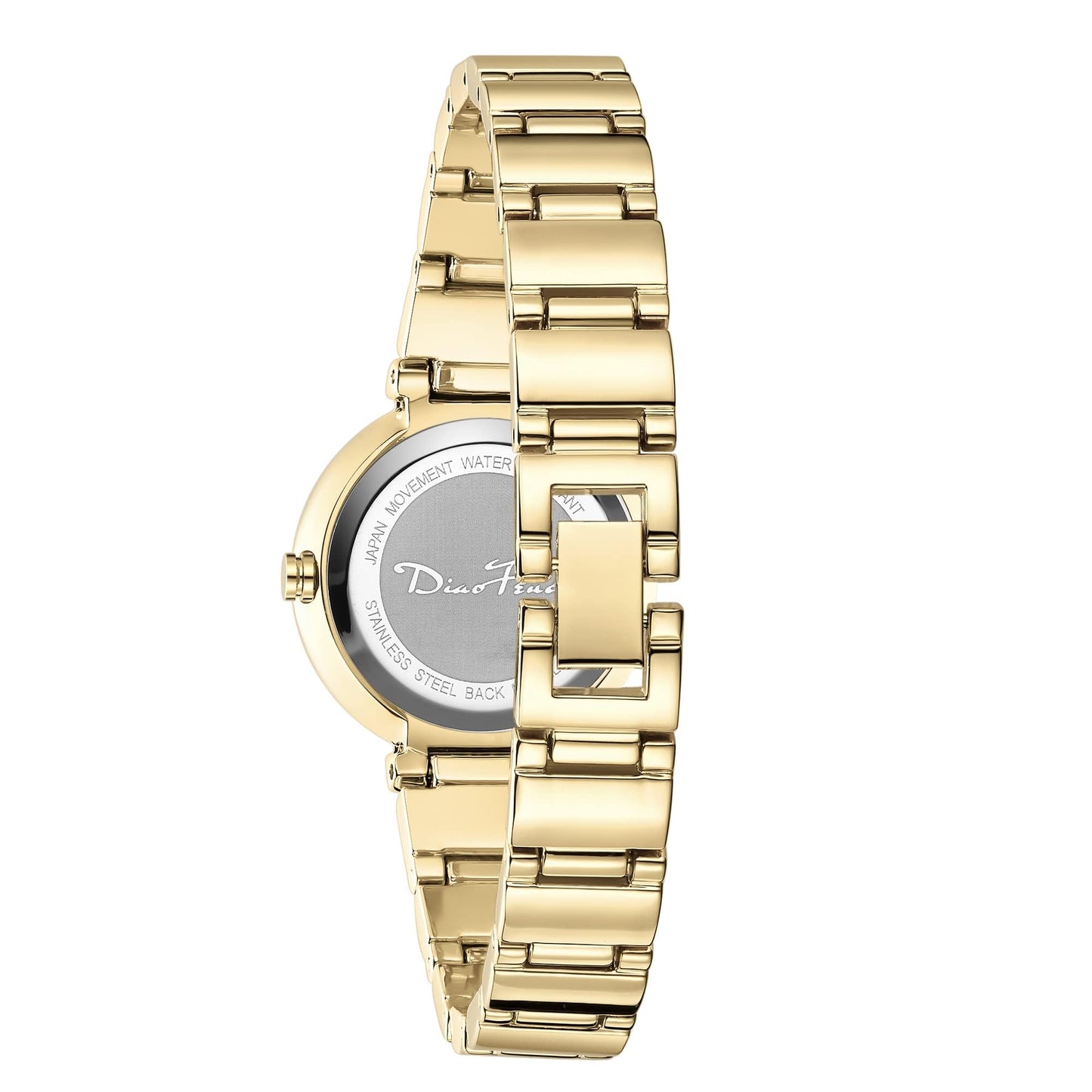 Diaofendi Gold Bracelet Watches for Women Vintage Ladies Quartz Wrist Watches Stainless Steel Band Womens Watch Luxury Tools Included (Gold-Black Face)