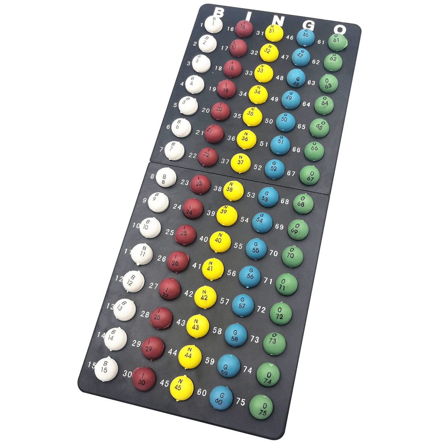 Yuanhe 3/5 Inch Bingo Balls for Standard Cages and Boards, Easy Read, 75 Count, Perfect for Parties, Nights, Raffles, Lost Ball Replacements