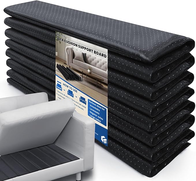 THMINS Heavy Duty Sofa Cushion Support Board, 21.5" x 70", Black, Double-Sided Non-Slip, Durable Plywood Construction Deep Support and Seat Protection