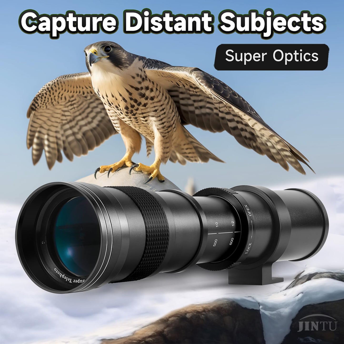 Telephoto Lens For Canon Rf Lens Mount Jintu 420-800Mm Manual Focus Mf Zoom Lens For Canon Eos R, Ra, Rp, R3, R5, R7, R8, R10, R