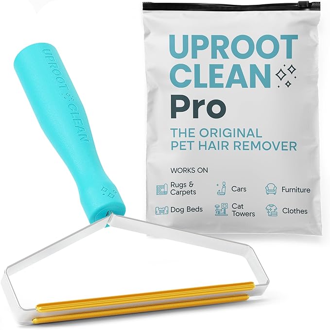 Uproot Clean Uproot Cleaner Pro Pet Hair Removal Tool - Special Dog Hair Remover Multi Fabric Edge and Carpet Rake Cat Fur Remover for Couch, Pet Towers, Rugs, Cat Mats and Trunks & Much More