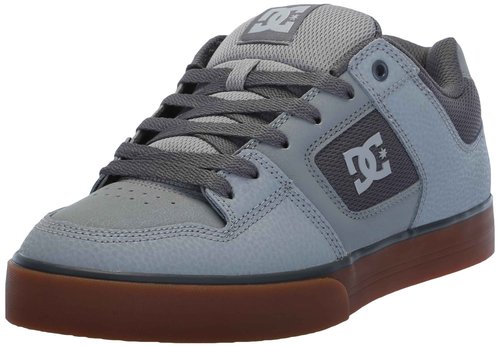 DC Men's Pure Casual Skate Shoe Carbon/Gum 9