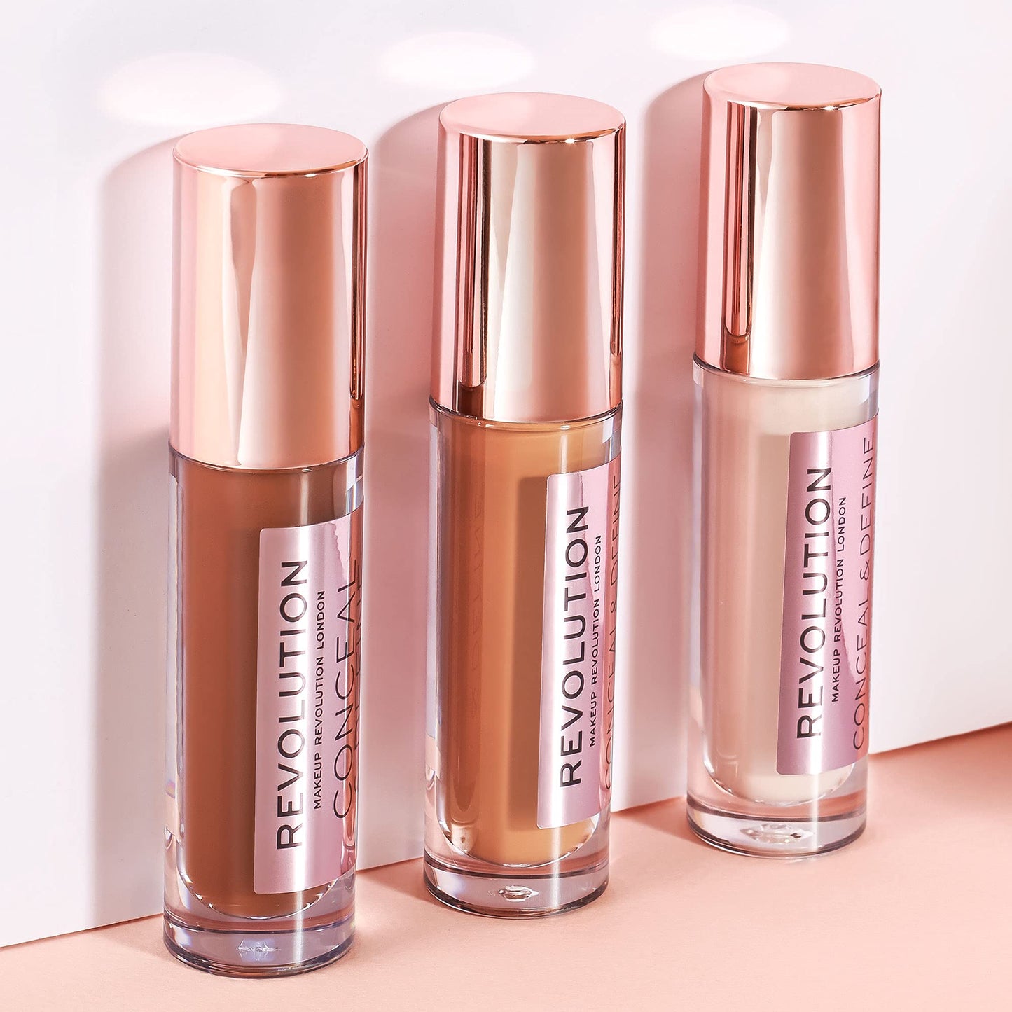 Revolution, Conceal & Define Concealer, Full Coverage & Lightweight, Long-Lasting Matte Finish, Vegan & Cruelty Free, C10 Medium