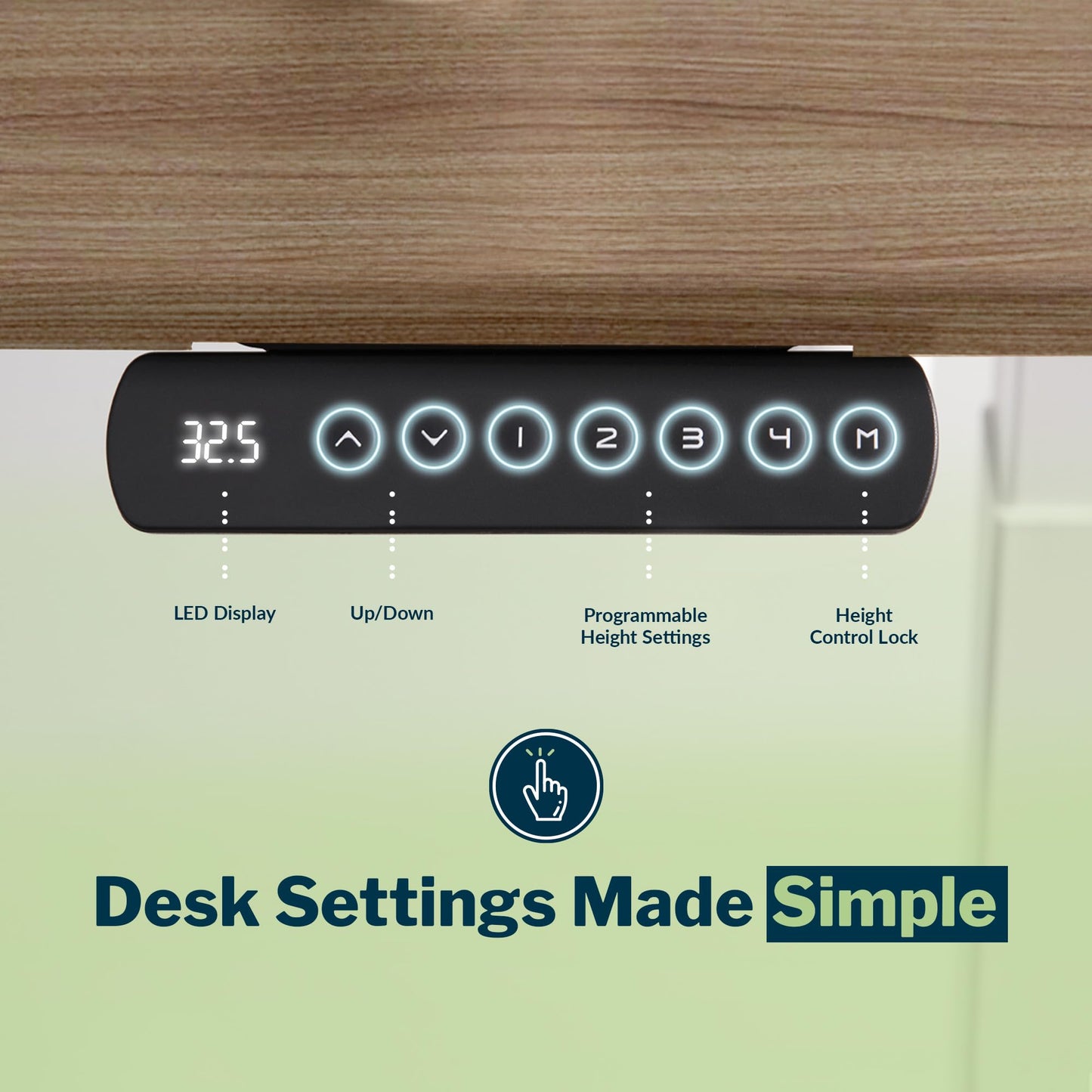 Vari ComfortEdge Electric Height Adjustable Standing Desk - 40x26 Varidesk Sit-Stand Desk for Home Office, Sloped Ergonomic Front Edge, Stable Legs, Easy Assembly, 2 Boxes - Walnut Top/White Legs