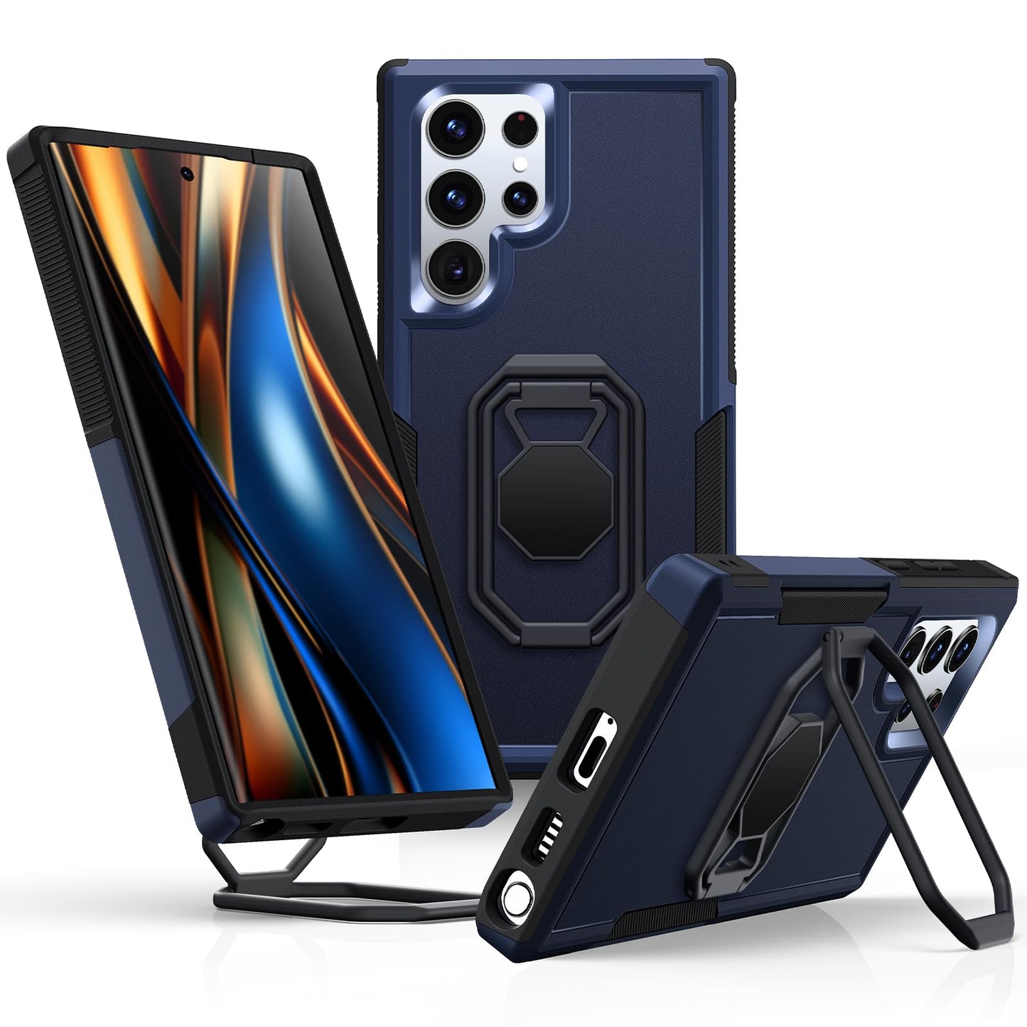 Shields Up For Samsung Galaxy S22 Ultra Case With Stand (Two-Way Stand), Galaxy S22 Ultra Phone Case With Double Ring Holder, He