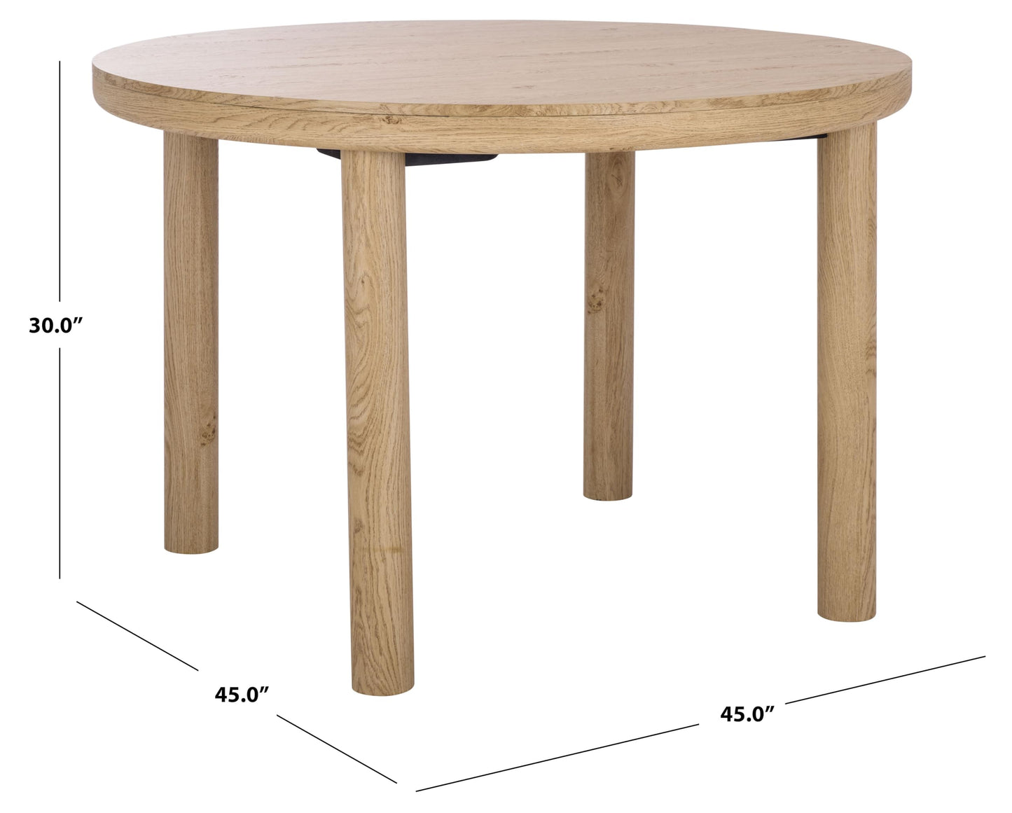 SAFAVIEH Home Collection - Detroitee Oak Round Dining Table, Modern Wooden Design, Seats up to 4 (DTB6400A)