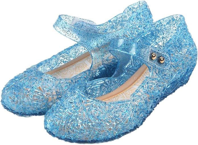 GUGUYeah Princess Mary Jane Jelly Shoes, Ballet Flats Cosplay Birthday Party Dress Up Sandals for Little Girls, Toddler or...