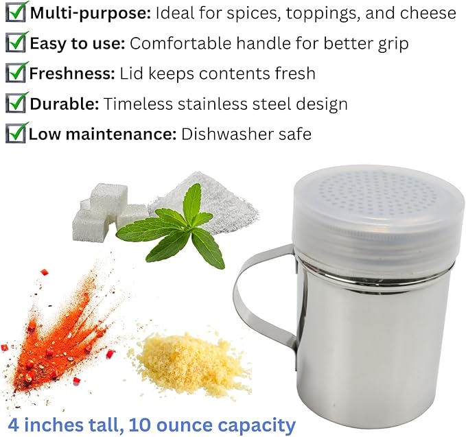Baking Essentials for Home Bakery, Homesteading Essentials - Silicone Baking Pastry Mat for Rolling Dough and Powdered Cinnamon Sugar Shaker Duster Bundle with Mini Wooden Rolling Pin/Dough Roller