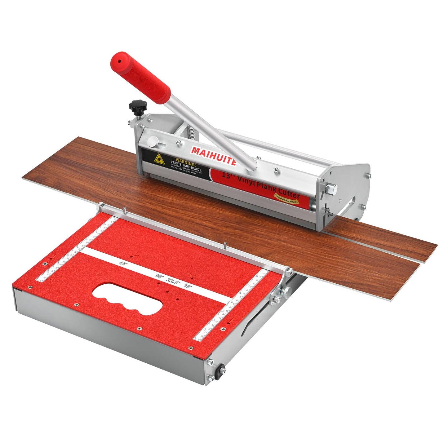 MAIHUITE 10mm Thick Floor Cutter - 13" Pro Vinyl Floor Cutter for LVP, LVT, WPC, SPC, PVC, VCT, Rigid Core Vinyl Flooring - Honing Stone Included - Manual Operation, No Electricity, No Noise
