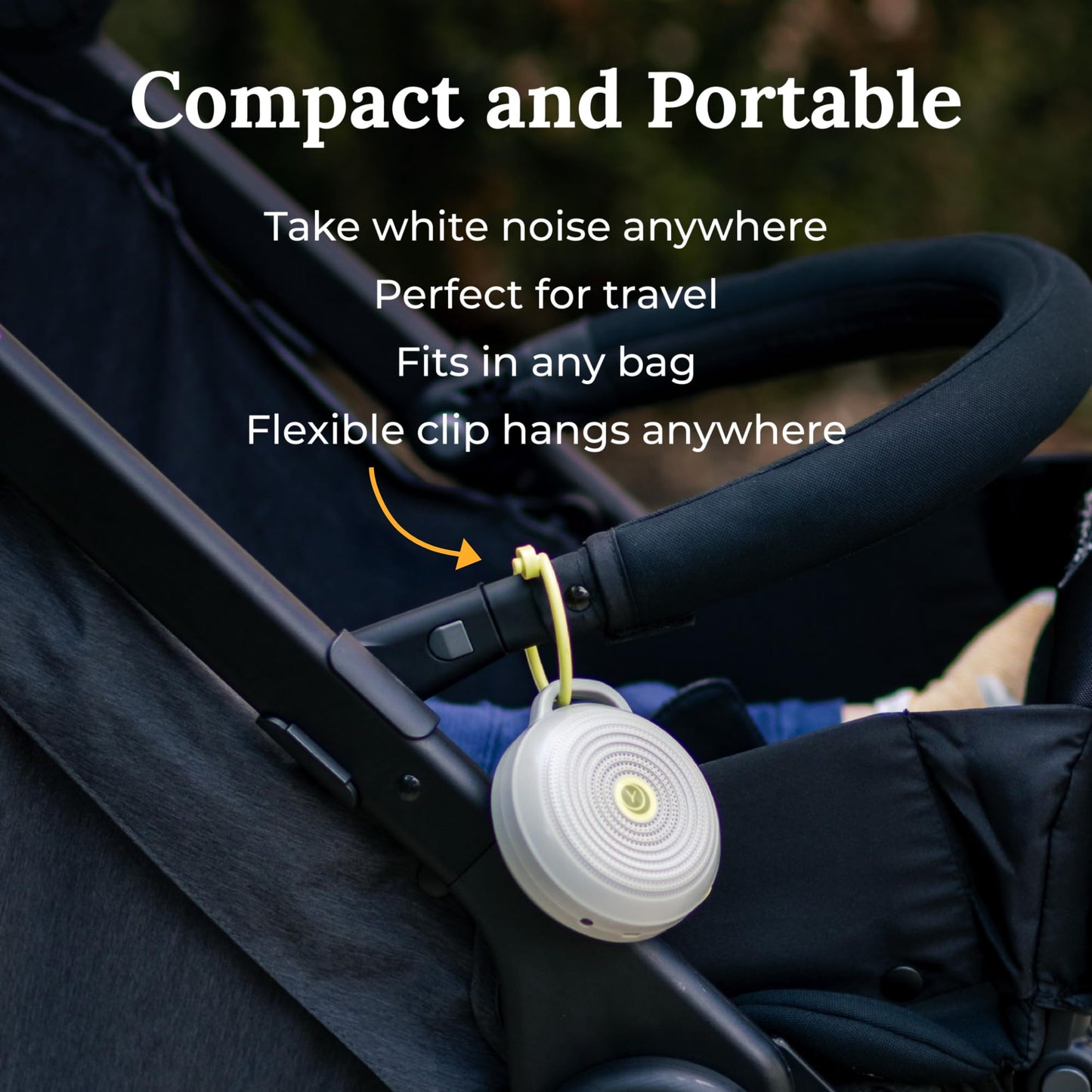 Yogasleep Hushh & Crush Resistant Travel Case, (2 Piece Set) Portable White Noise Sound Machine for Baby, 3 Soothing Natural Sounds, Noise Canceling for Sleep Aid, Office Privacy, & Meditation