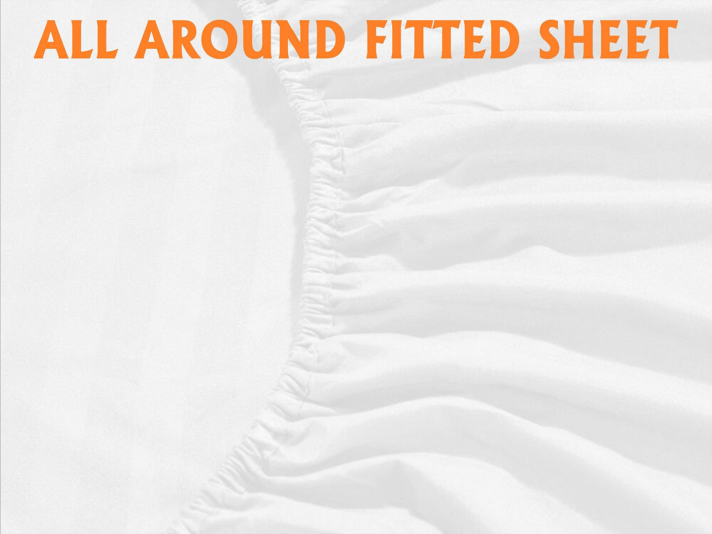 Elegant Comfort Best, Softest, Coziest 6-Piece Sheet Sets! - 1500 Premier Hotel Quality Luxurious Wrinkle Resistant 6-Piece Damask Stripe Bed Sheet Set, Queen White