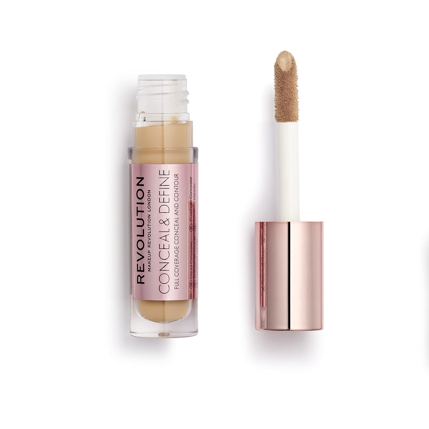 Revolution, Conceal & Define Concealer, Full Coverage & Lightweight, Long-Lasting Matte Finish, Vegan & Cruelty Free, C11 Medium