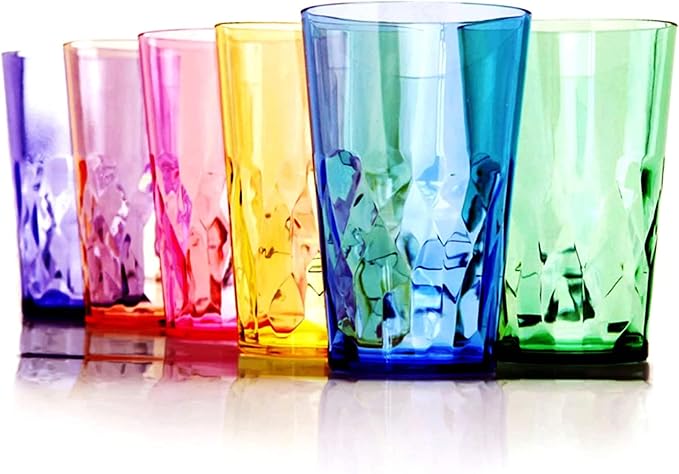 SCANDINOVIA - 19oz Unbreakable Premium Drinking Glasses Set of 6 - Super Grade Acrylic Plastic - Perfect for Gifts - Dishw...