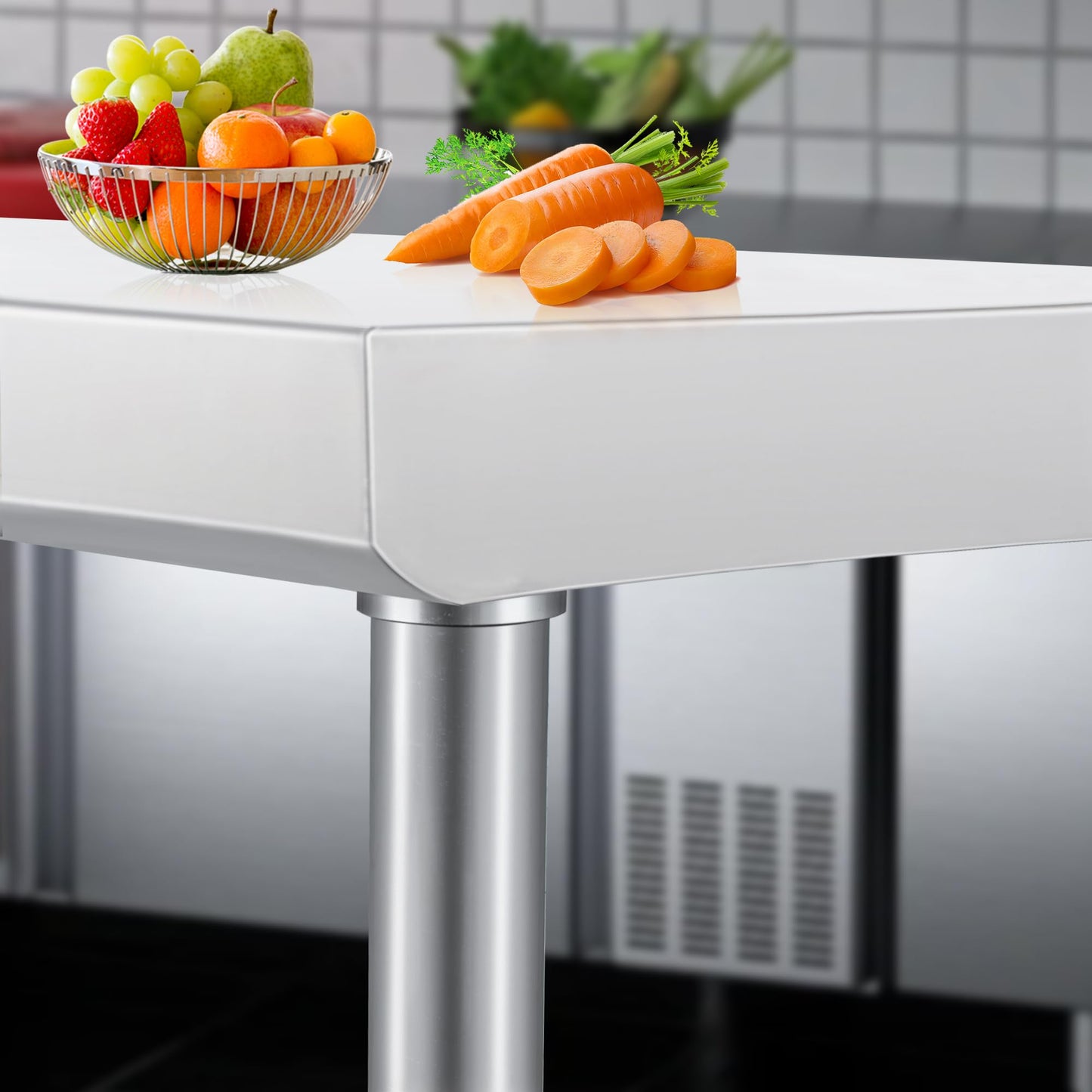 HARDURA Stainless Steel Table with Wheels 24 x 36 Inches Kitchen Prep Table Heavy Duty Stainless Steel Workbench with Aluminium Corner Undershelf NSF 304 Metel Table for Commercial Restaurant