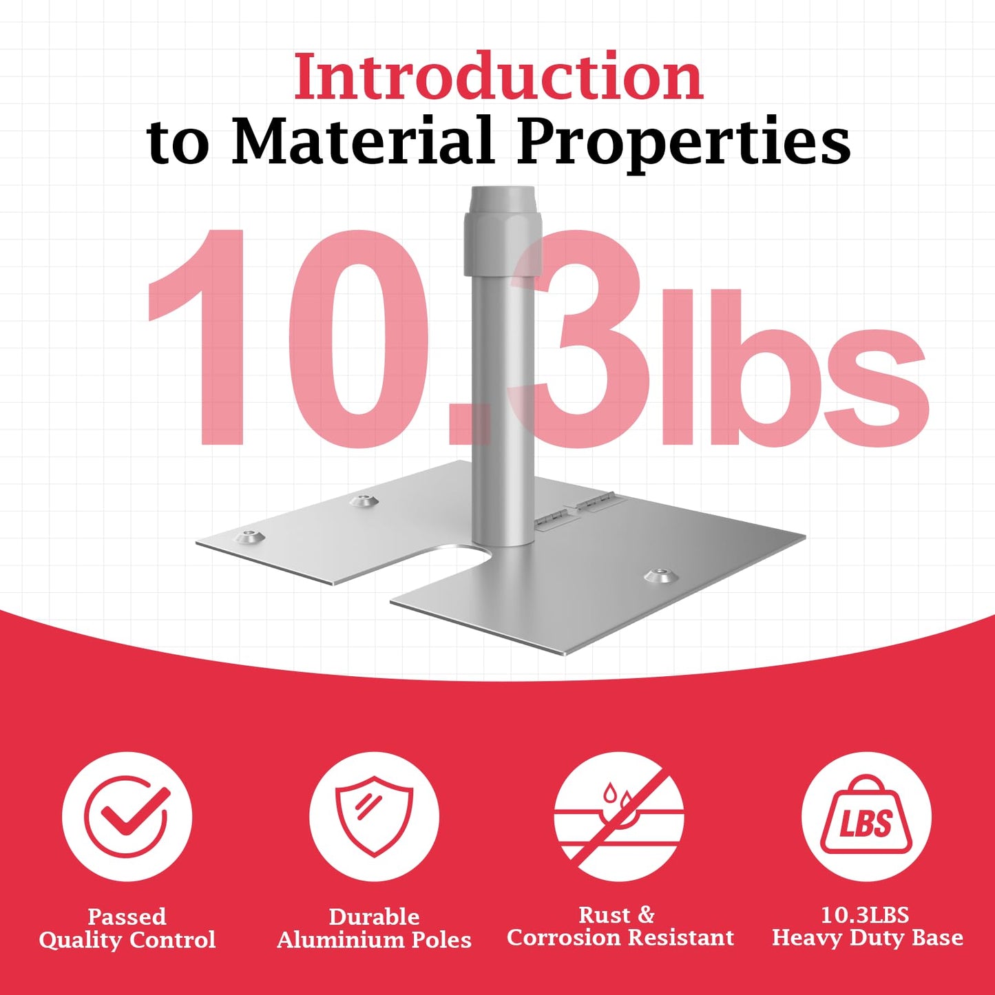 EMART 10x10ft Heavy Duty Backdrop Stand Kit, Adjustable Pipe and Drape Photo Booth Frame for Wedding, Party, Christmas, Birthday Decorations