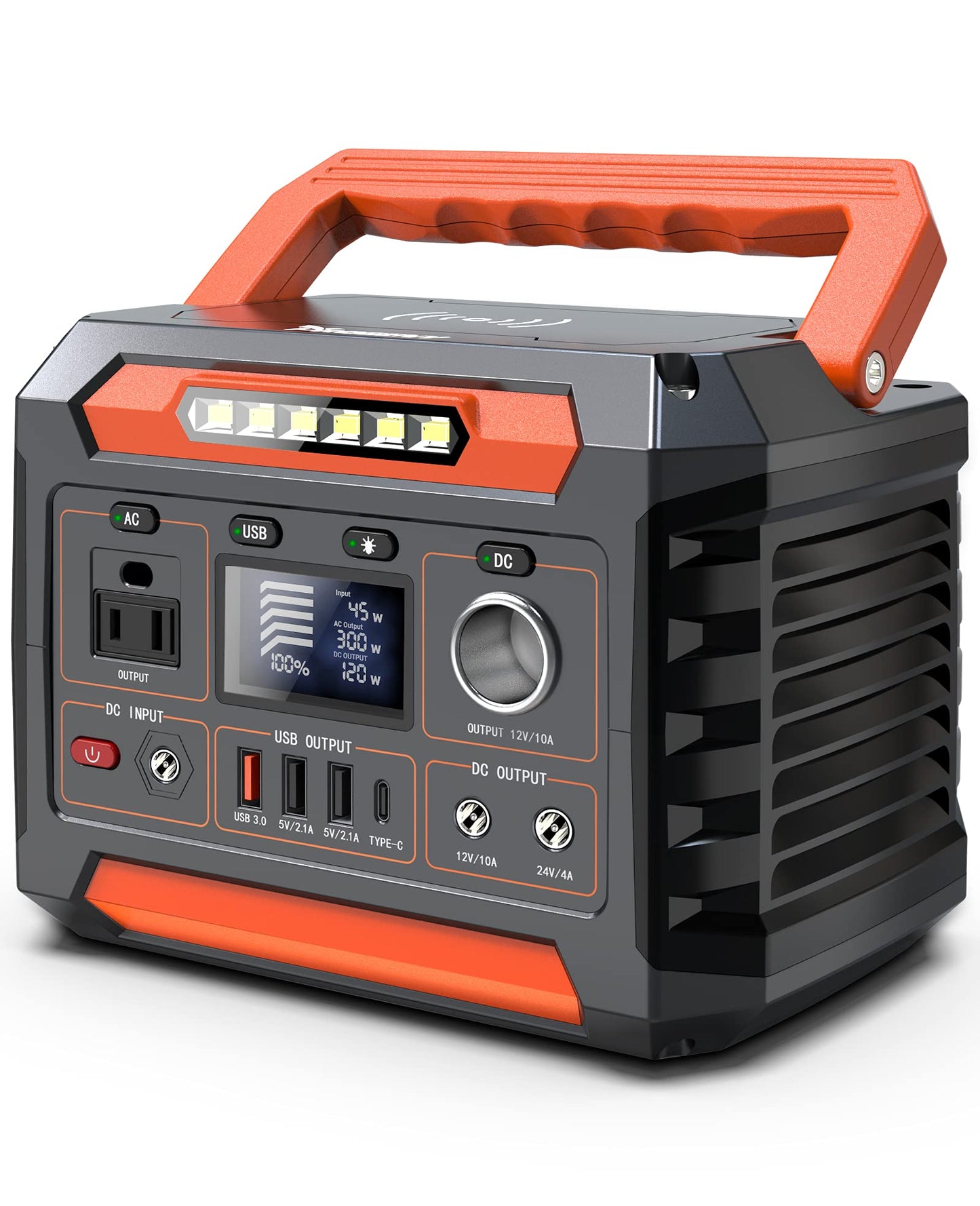 Progeny 300W Portable Power Station, 299Wh/80818Mah Solar Generator, Regulated Dc Output Backup Battery With Pass-Through Chargi