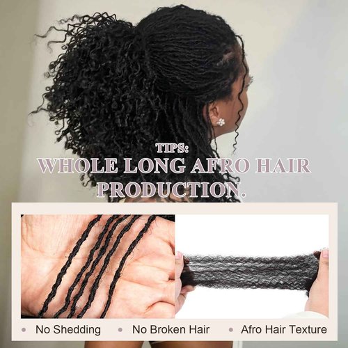 Originea 8-18 Inch 0.1 and 0.2 0.4 Thickness Curly Tips Interlocked sister Locs 100% Real Human Hair Micro loc Extensions Permanent Dreadlock Extensions (27# 0.1cm, 8 Inch 70 Strands)