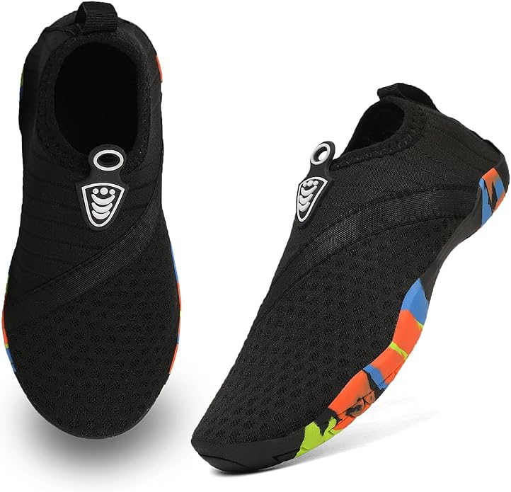 QPT Water Shoes for Toddler Kids Boys Girls Barefoot Aqua Socks Quick-Dry Beach Swim Outdoor Sports Shoes