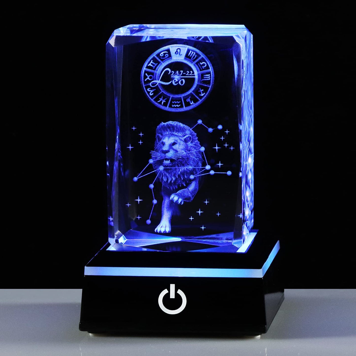 3d Crystals Leo Zodiac Astrology Gifts For Women Men,Leo Glass Figurine Decor Constellation Stuff July Auguest Birthday Gifts For Girlfriend Woman Aunt Wife Keepsake Sign Decor Symbolic: Sober