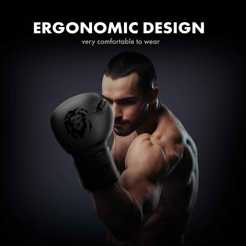 FIGHTR® Pro Boxing Gloves Made of Genuine Leather | Men and Women | for Boxing, MMA, Muay Thai, Kickboxing & Martial Arts 10 12 14 16 oz | incl. Carrying Bag
