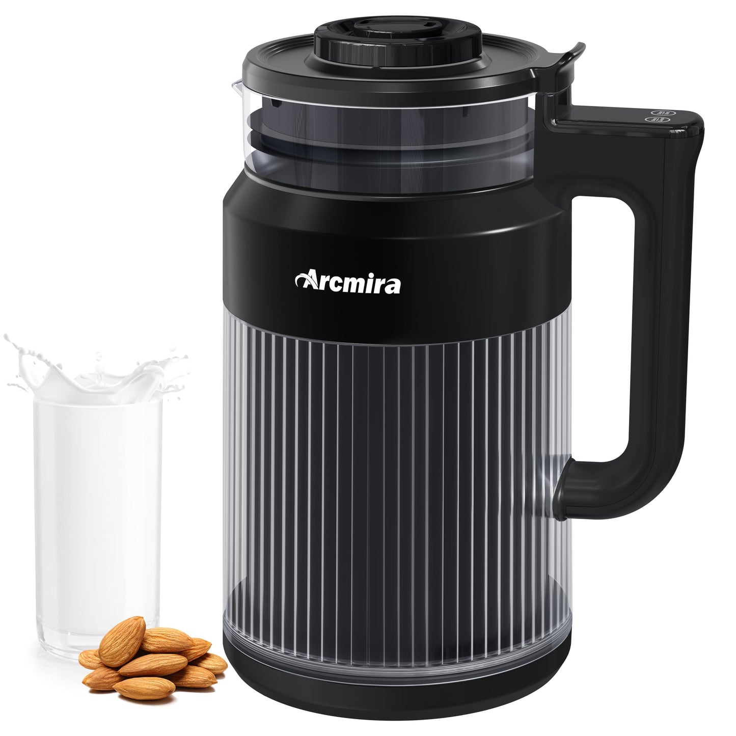 6-in-1 Nut Milk Maker, 8 Blade 27oz Homemade Almond, Soy, Coconut, Oat, Plant Based Milks and Non Dairy Beverages, Soy Milk Maker Machine with Delay Start/Keep Warm/Self-Cleaning/Boil Water