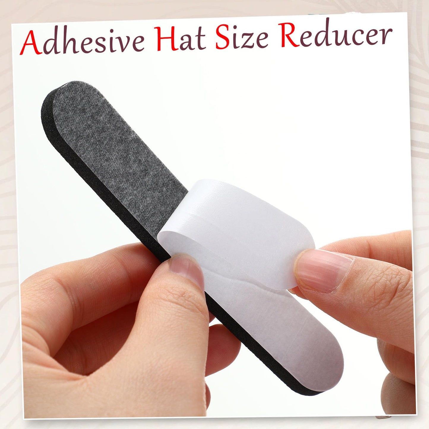 Outus 23 Pieces Hat Size Tape Reducer Hat Sizer Insert Foam Reducing Tape Roll self Adhesive (Black)