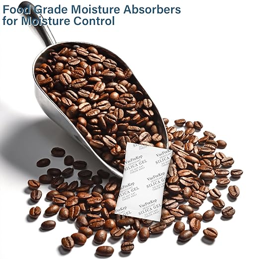 20 Gram(75Packs) Food Grade Dessicant Silica Gel Packs,Moisture Absorber Silica Gel Desiccant Packets for Moisture Storage