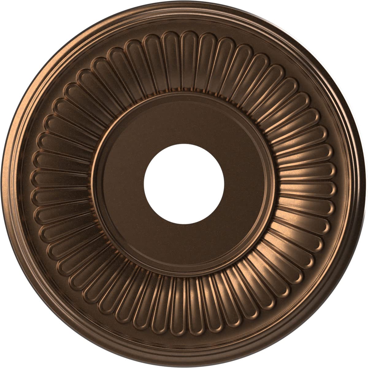 Ekena Millwork Cmp16Becab Berkshire Thermoformed Pvc Ceiling Medallion (Fits Canopies Up To 7), 16Od X 3 1/2Id X 1P, Metallic An