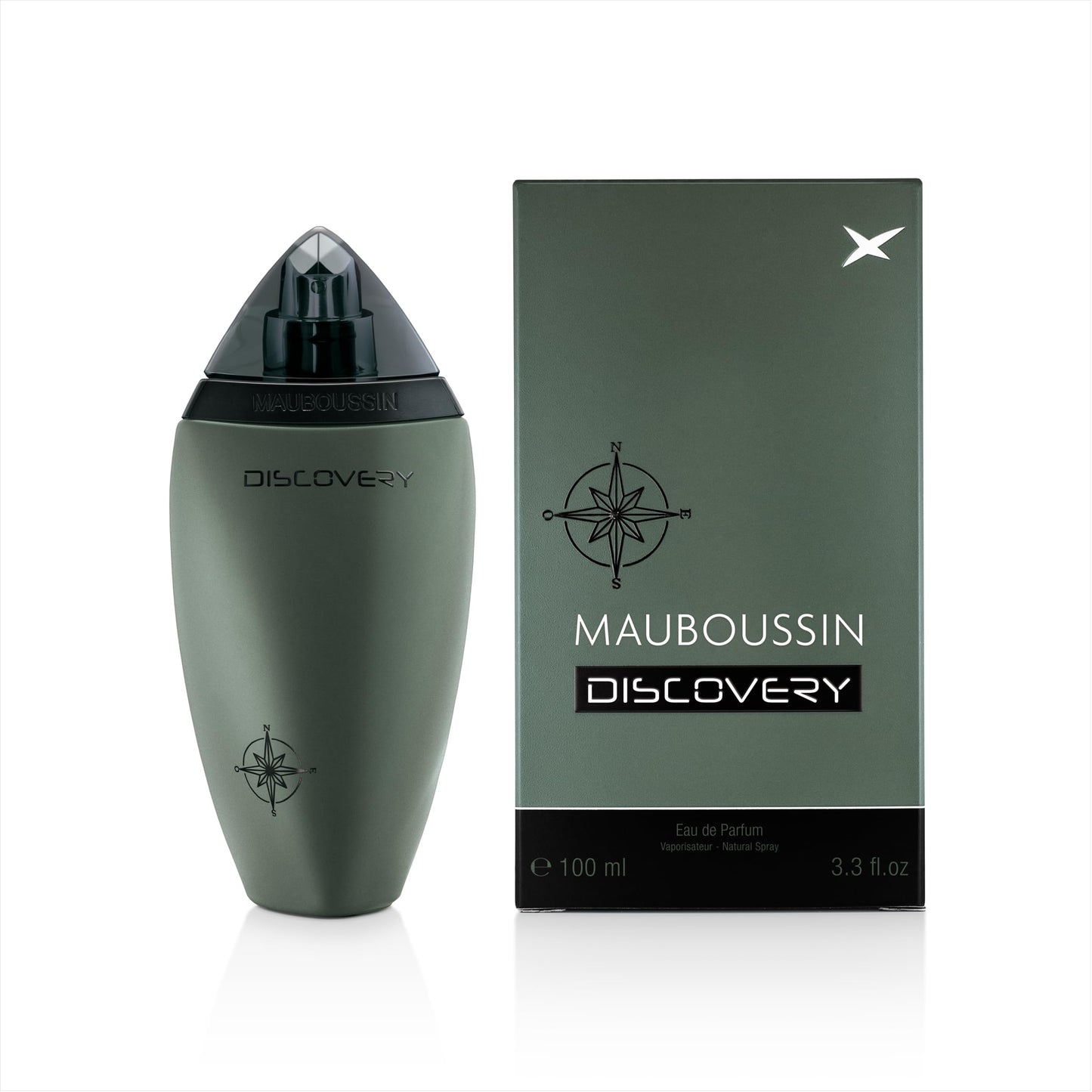 Mauboussin Eau de Parfum for Men - Discovery 100ml - Woody, Aromatic & Citrus Scents - Green & Black