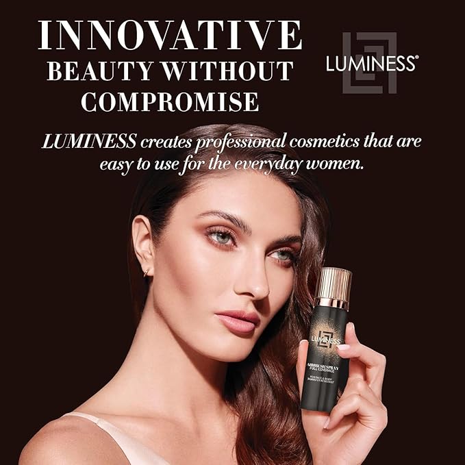 LUMINESS Airbrush Body Coverage - Tattoo Cover Up Makeup - Full Coverage Foundation for Face & Body - Water-Resistant, Long-Wear, Natural Radiant Finish, Light Medium