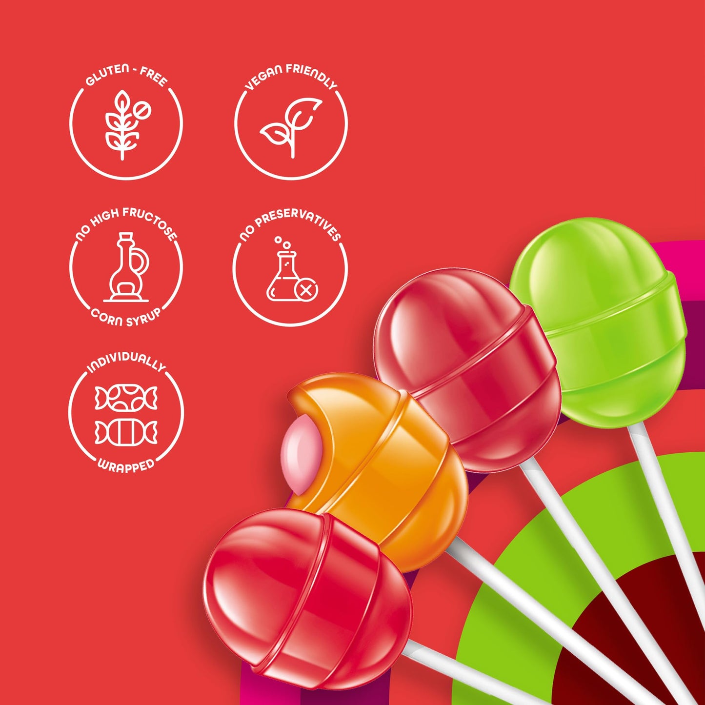Colombina Bon Bon Bum Lollipops, Assorted Flavor, 48 Count (Pack of 1)
