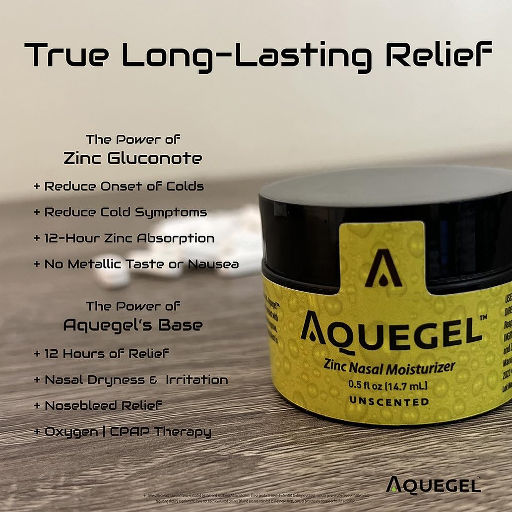 Aquegel Variety Pack (Buy 3, GET 1 Free!) 12-Hour Nasal Moisture Relief, Nasal Moisturizer for Oxygen Therapy, Dry Nose, Nasal Dryness, Nosebleeds, Cannula, CPAP. Saline Nasal Gel